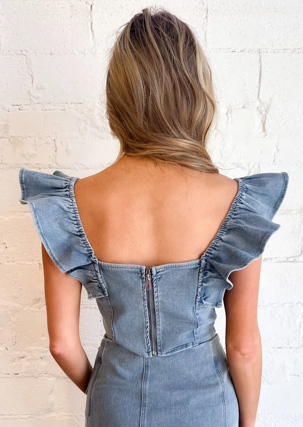 Blue Jean Babe Denim Top