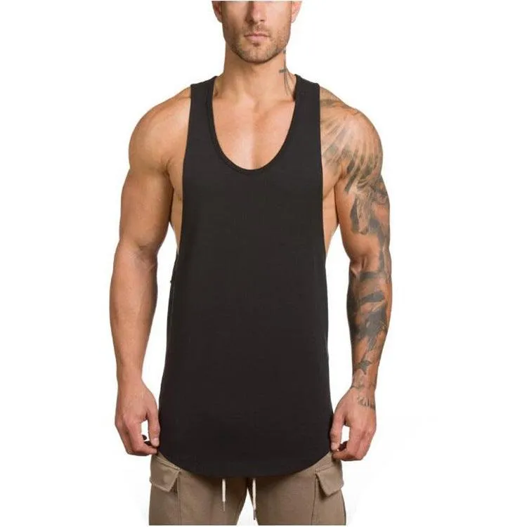 Bodybuilding Fitness Vest Solid Color Summer