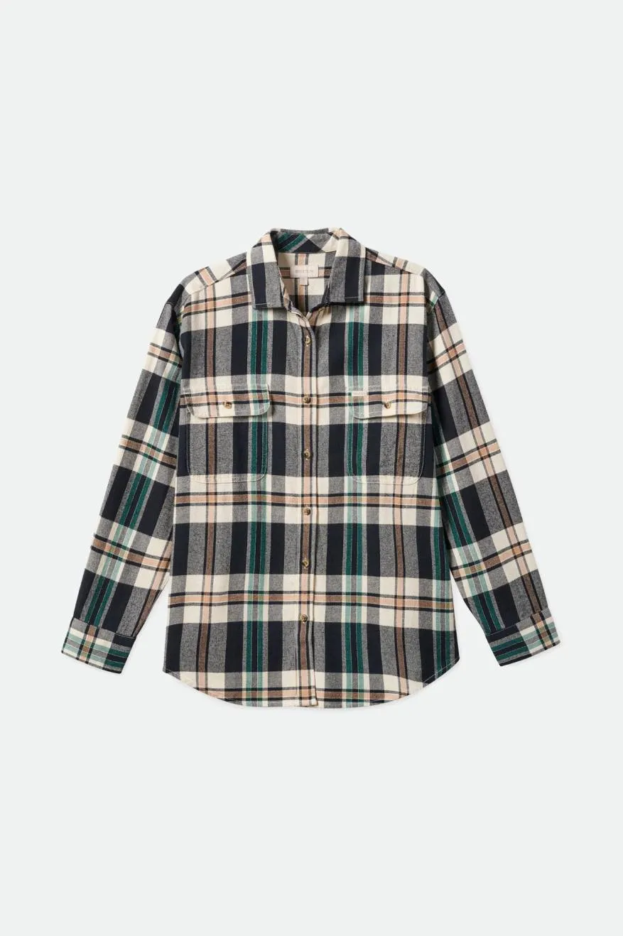 Bowery Boyfriend L/S Flannel - Whitecap/Black