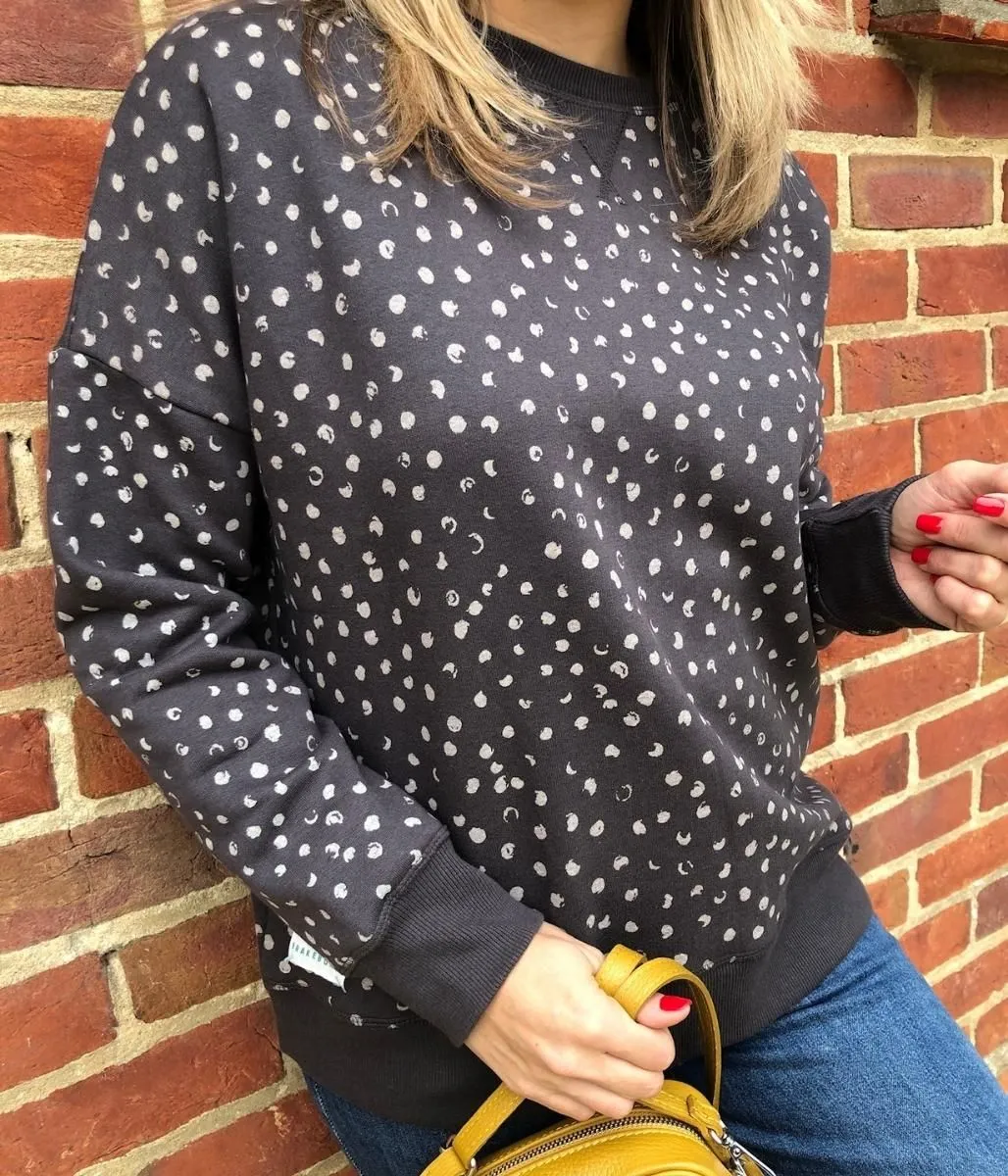 Brakeburn Charcoal Spotty Sweatshirt