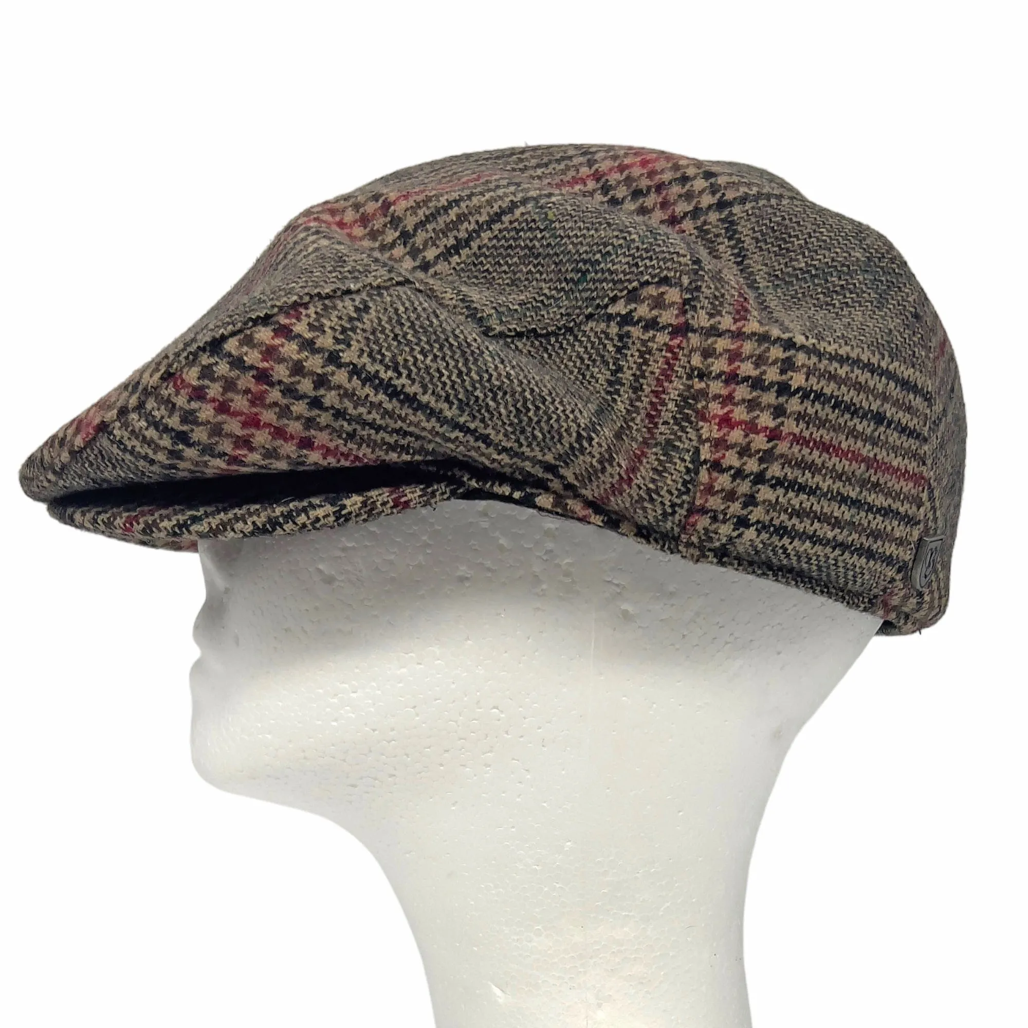 BRIXTON "Hooligan" Plaid Unixex Cap - Brown, Tan & Red