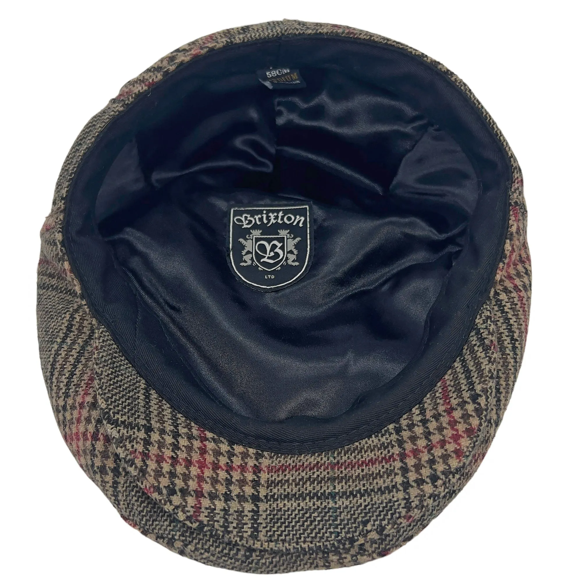 BRIXTON "Hooligan" Plaid Unixex Cap - Brown, Tan & Red