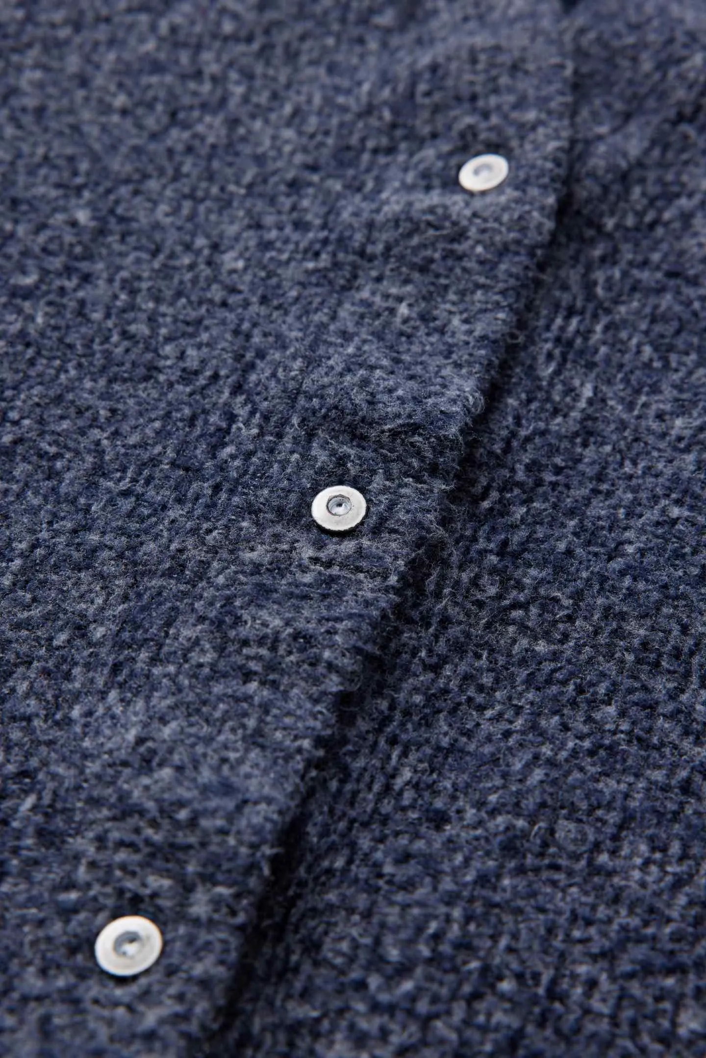 Brushed Boucle Cardigan - Indigo