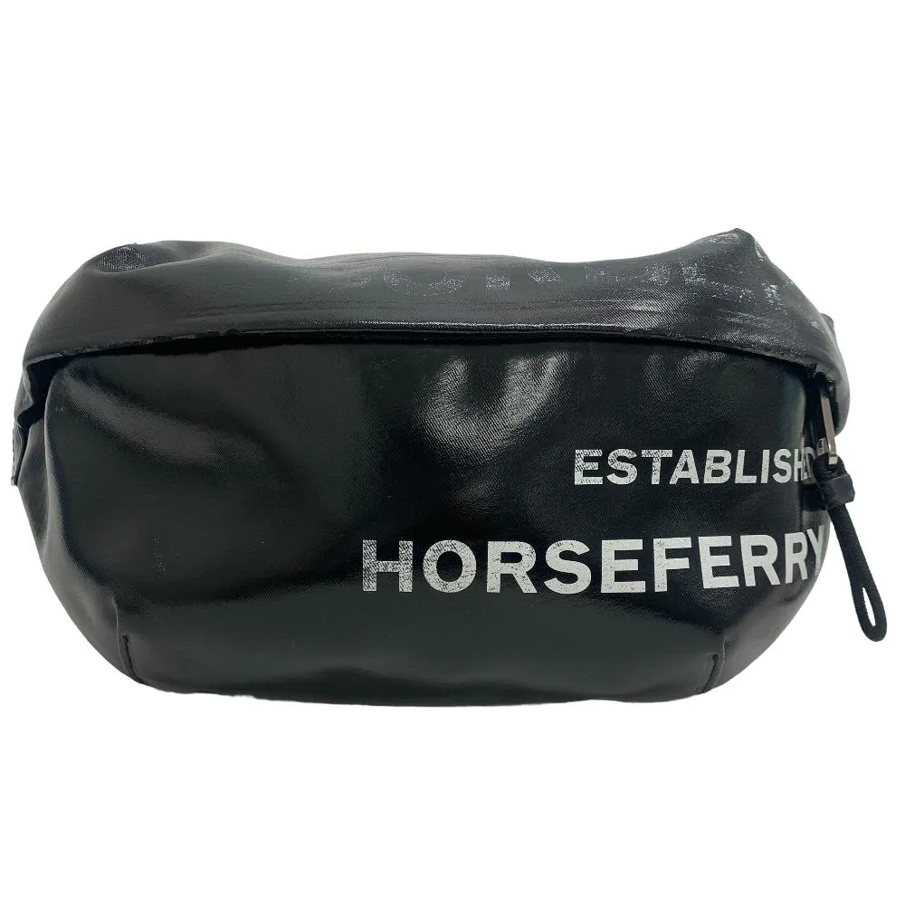 BURBERRY Sling bag Coated canvas black Horse ferry unisex(Unisex) Used Authentic