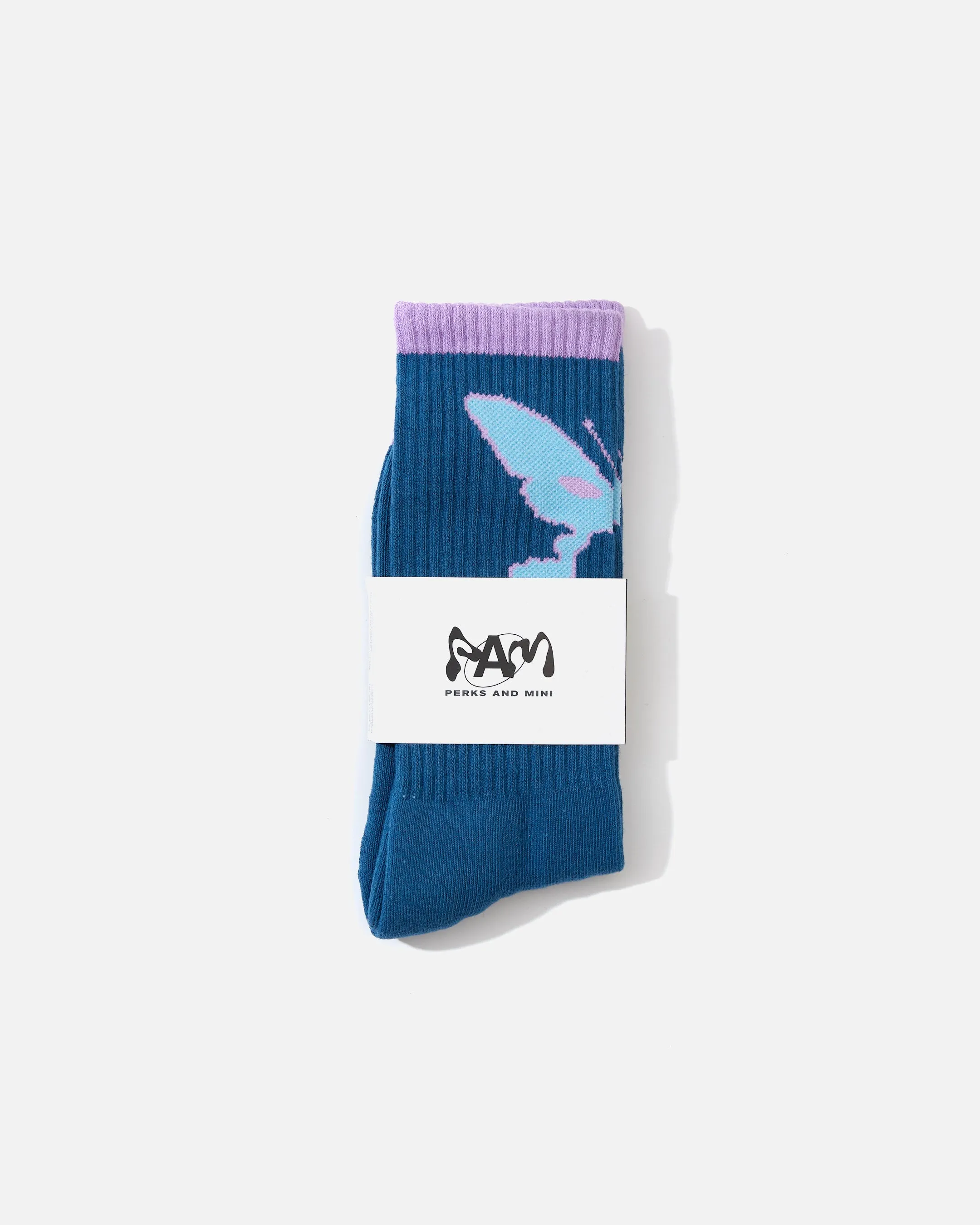 Butterfly Kiss Sports Sock - Blue