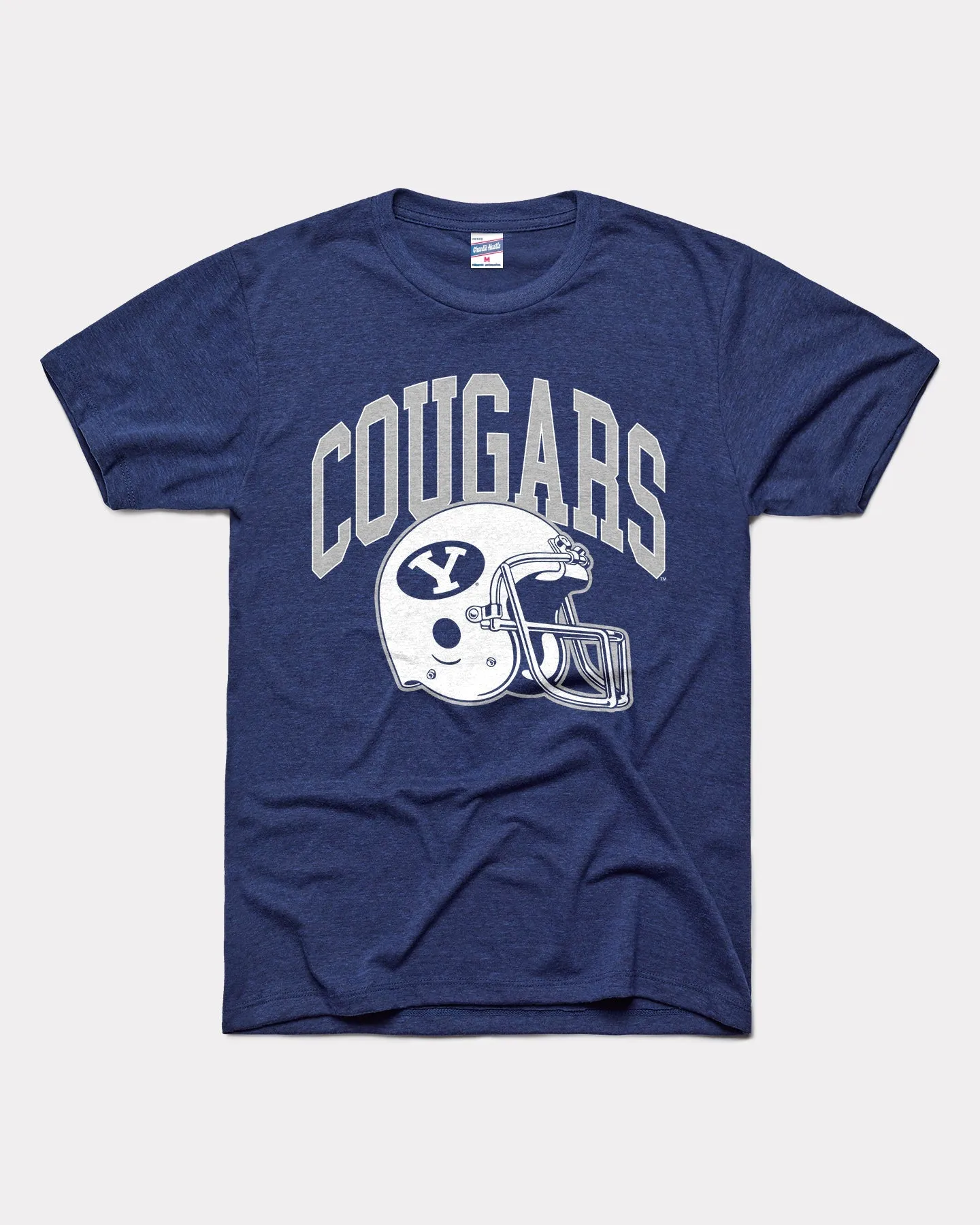 BYU Cougars Arch Football Helmet Navy T-Shirt