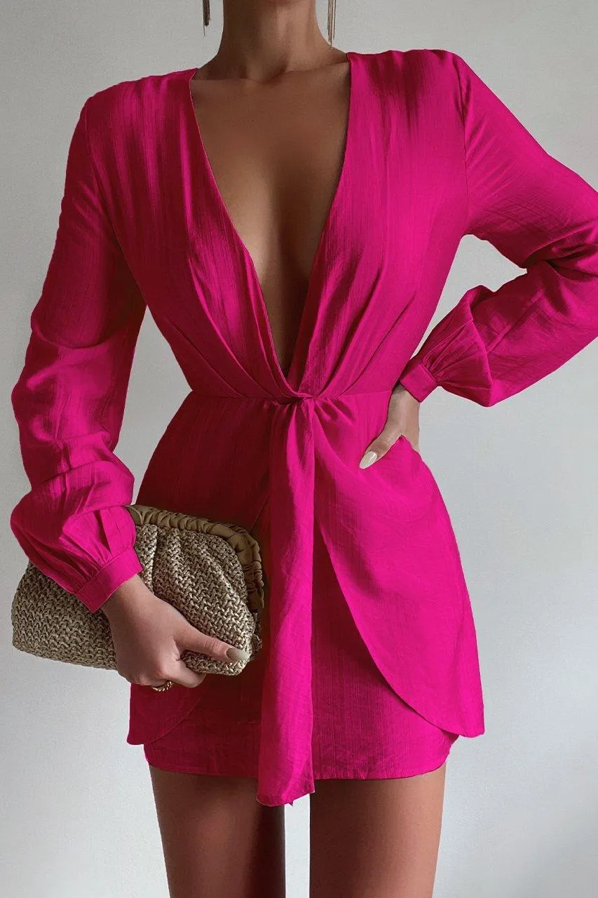 Calabra Mini Dress - Fuchsia