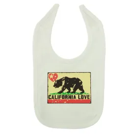 California Love White Baby Bib