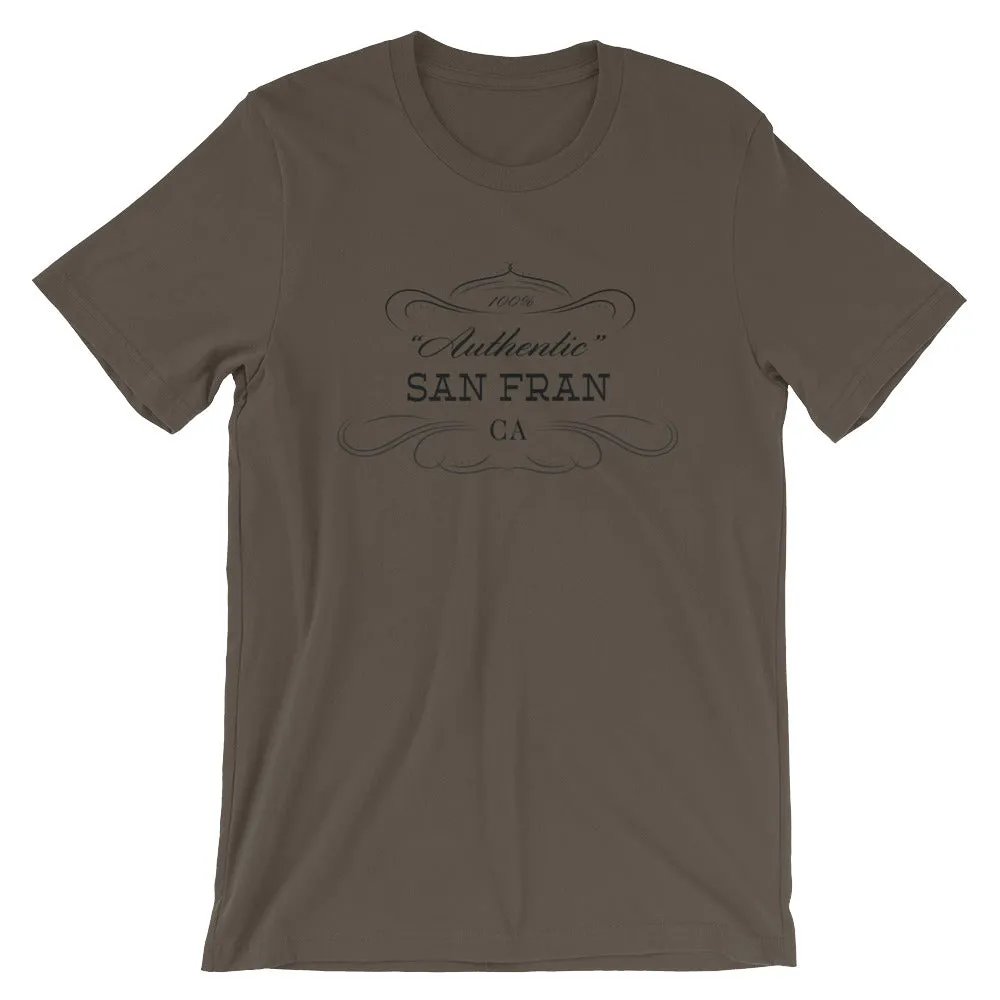 California - San Francisco CA - Short-Sleeve Unisex T-Shirt - "Authentic"