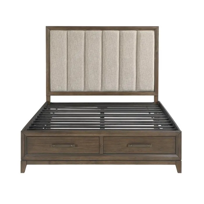 Cambridge (3) Eastern King Platform Bed with Footboard Storage