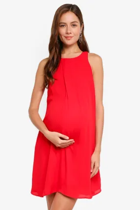 Carmene Sleeveless Nursing Dress Red