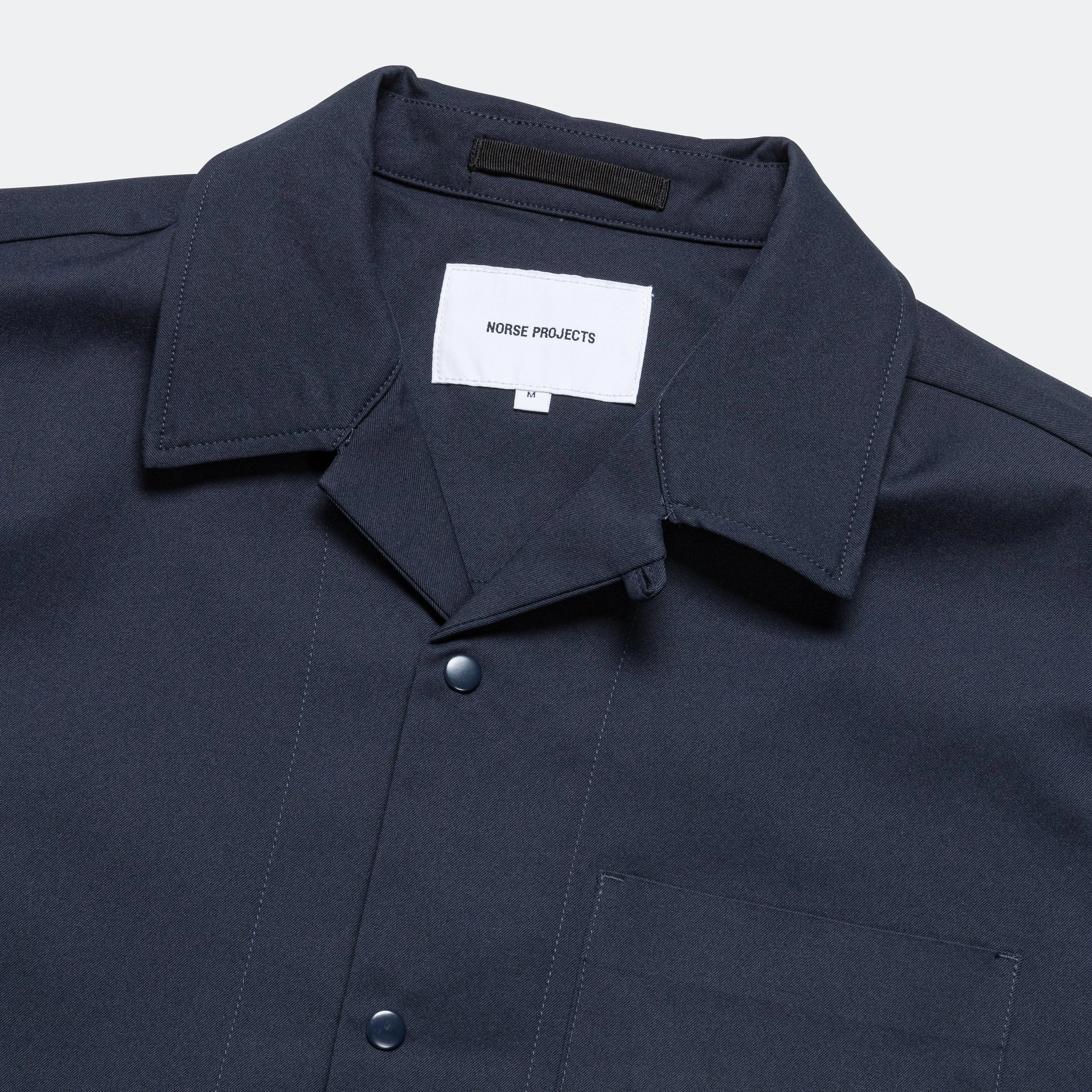 Carsten Solotex Twill LS Shirt - Dark Navy