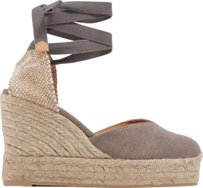 Castaner Beige Taupe Chiara Canvas Wedge Espadrilles UK 4 EU 37 👠