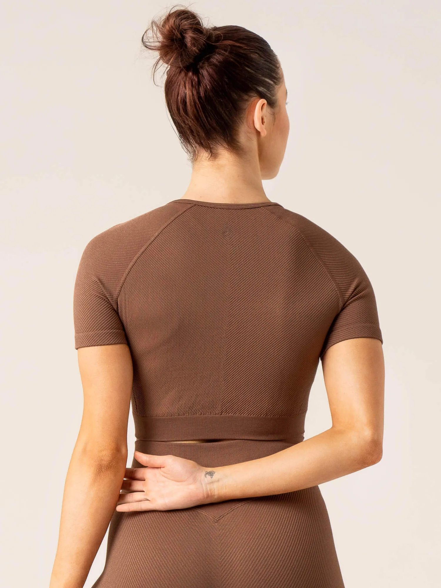 Circuit Rib Seamless T-Shirt - Chocolate