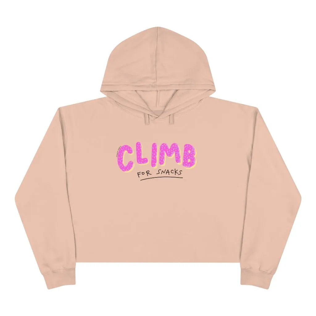 Climb for Snacks — Women’s Crop Hooded Sweatshirt