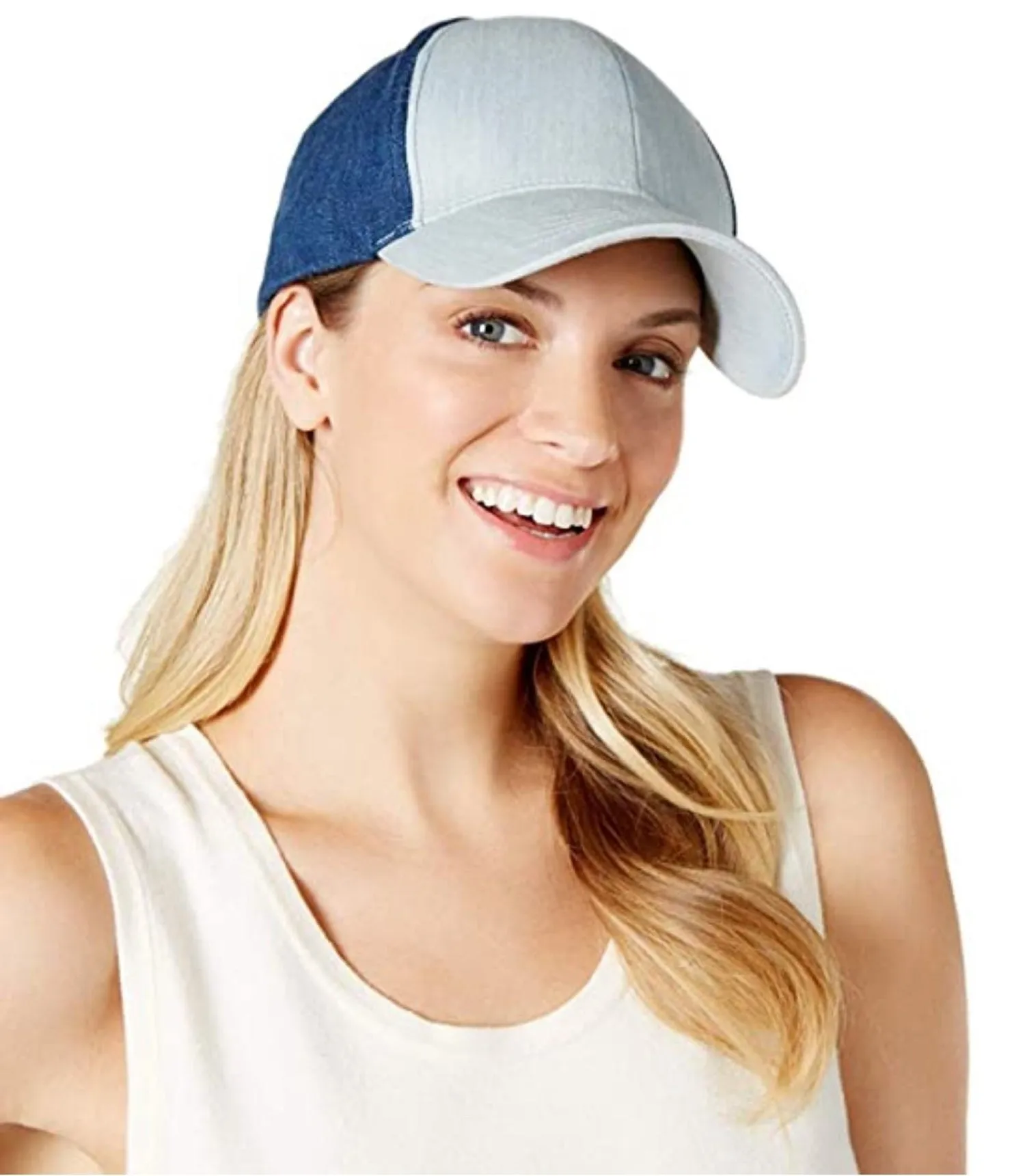 Collection XIIX Women's  Denim Baseball Cap, Blue, One size