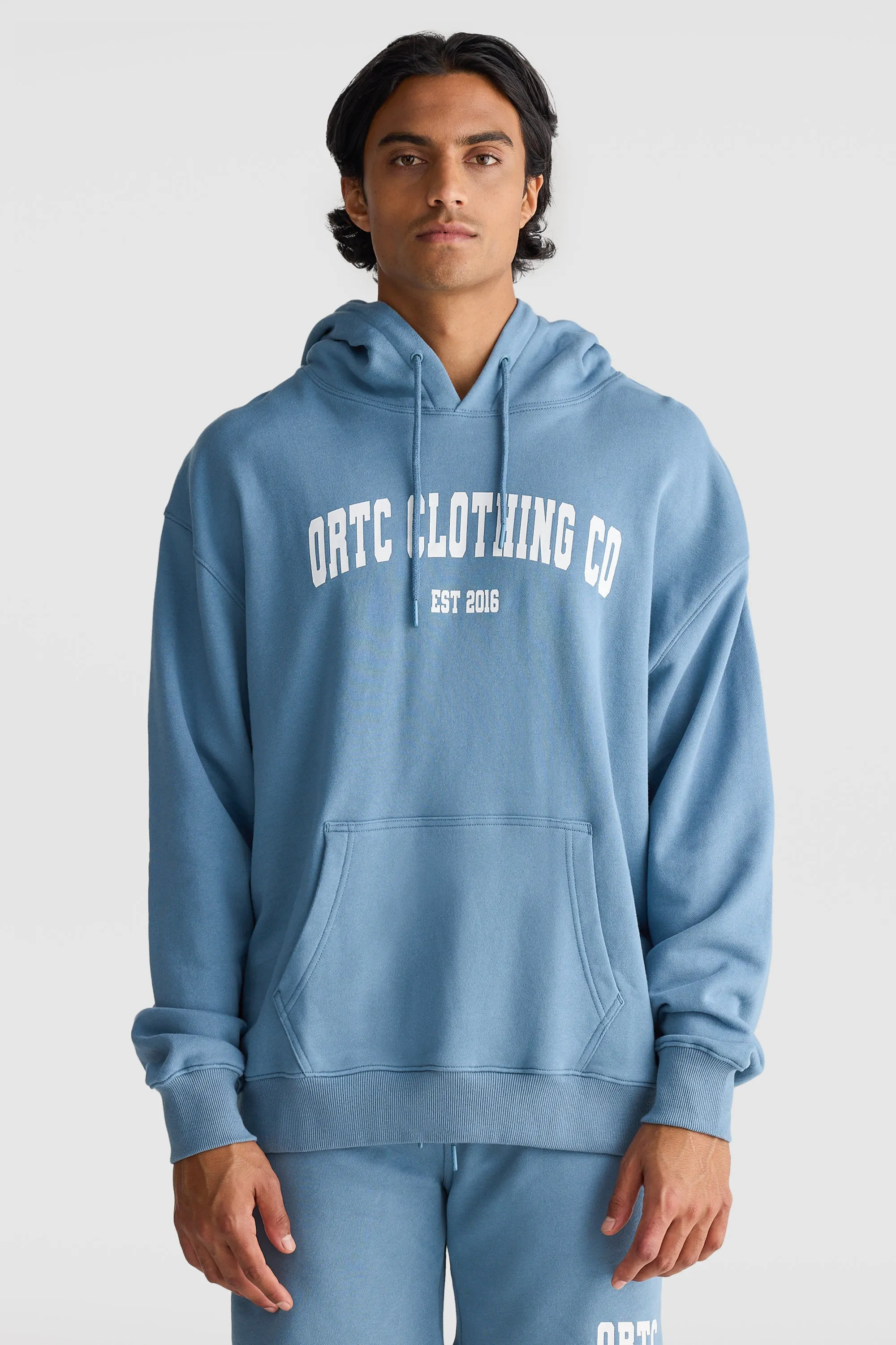 College Logo Hoodie Pacific Blue