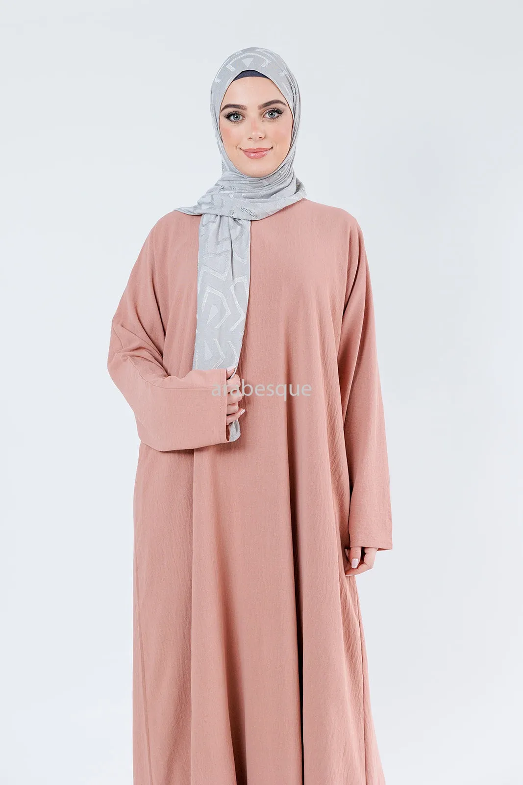 Crushed Polyester Closed Abaya (10 Colours)