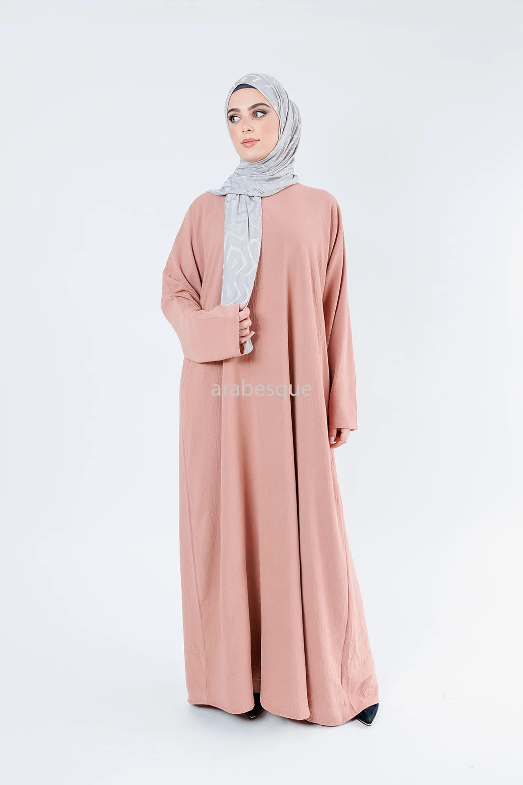 Crushed Polyester Closed Abaya (10 Colours)