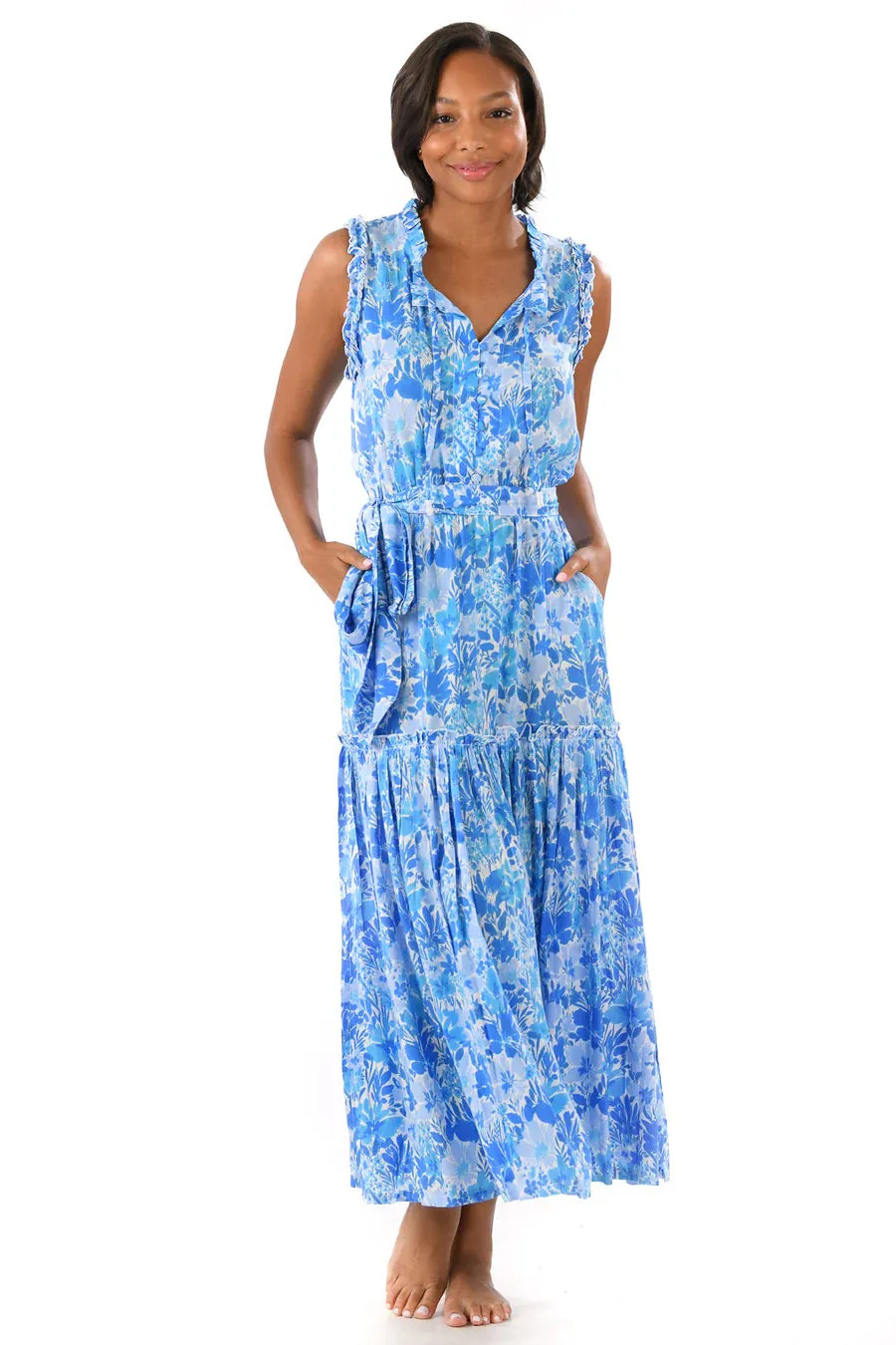 Cyan Blue Alexis Maxi Dress