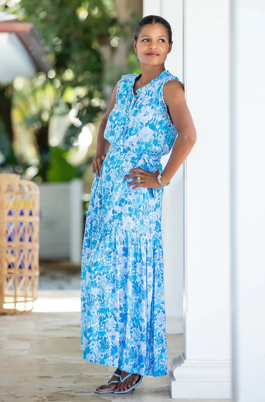 Cyan Blue Alexis Maxi Dress