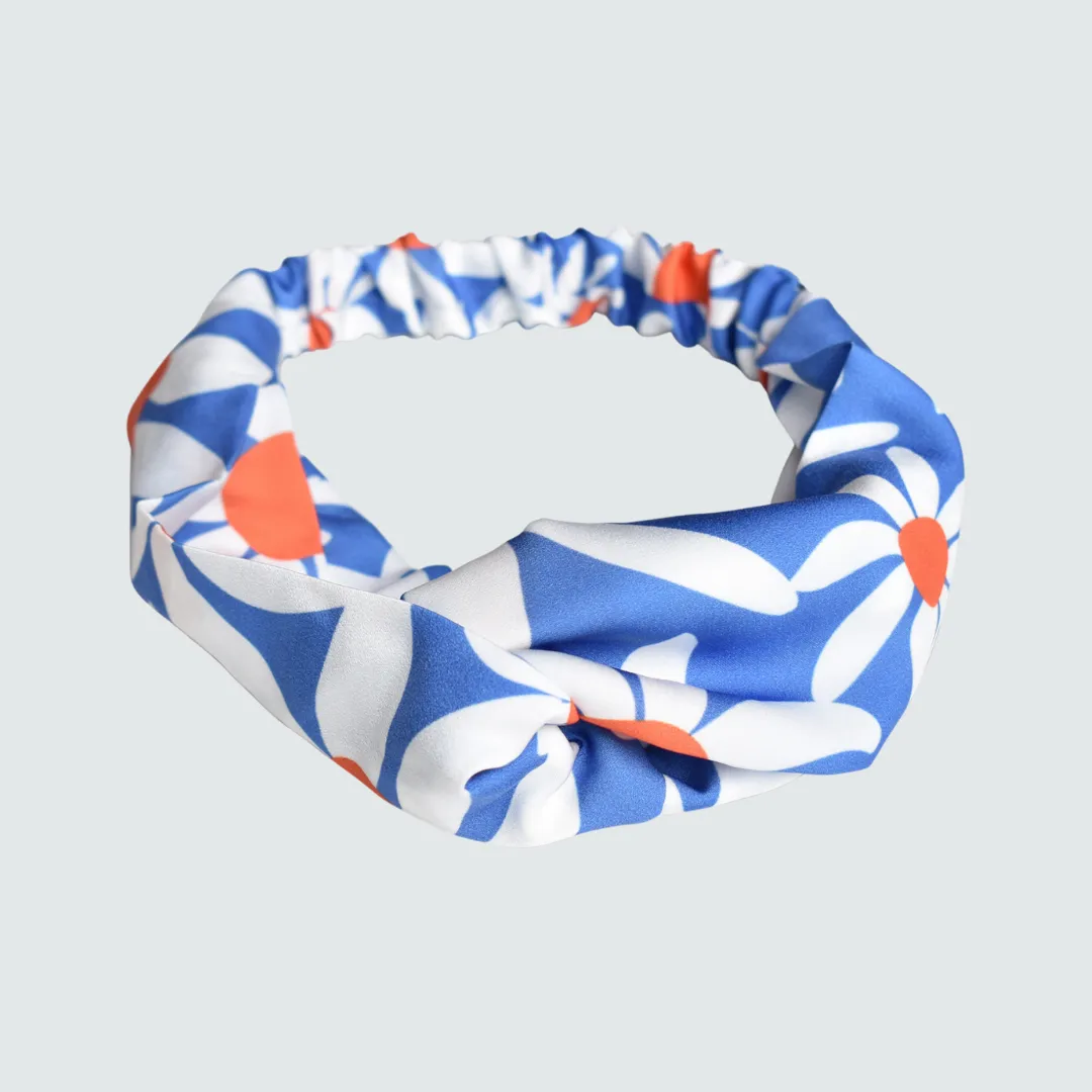 Daisy Print Twist Knot Headband