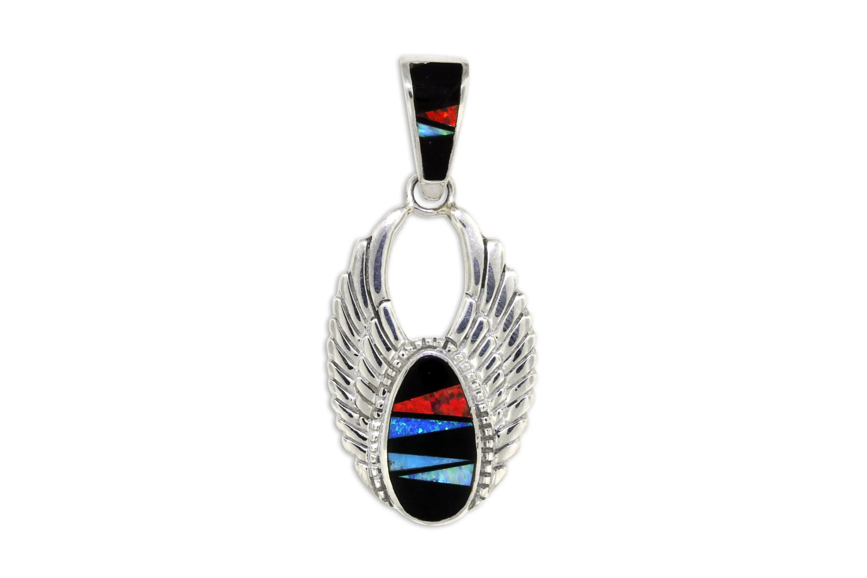 David Rosales Winged Red Moon Pendant