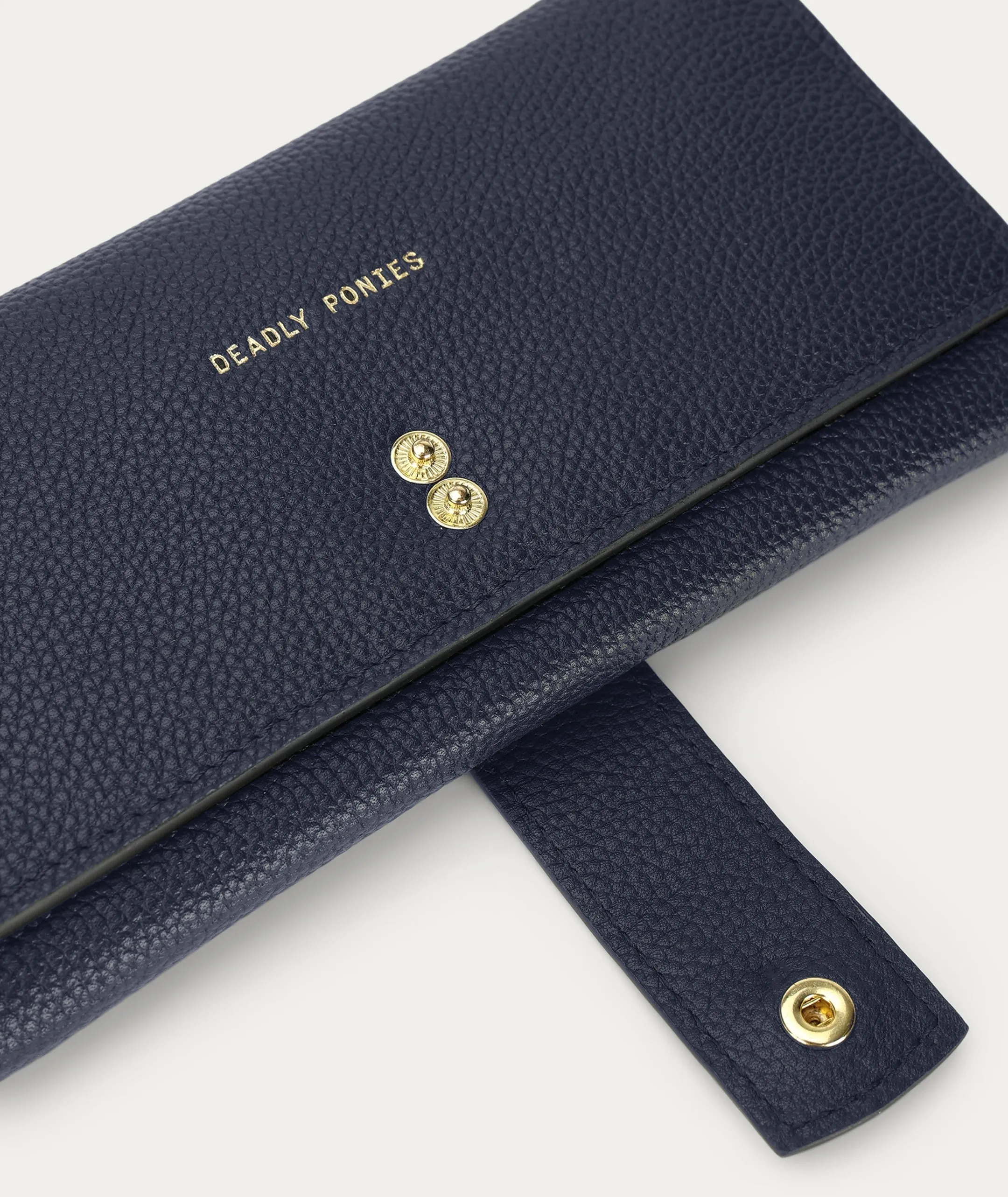 Deadly Ponies Flip and Snap Wallet Maxi - Indigo