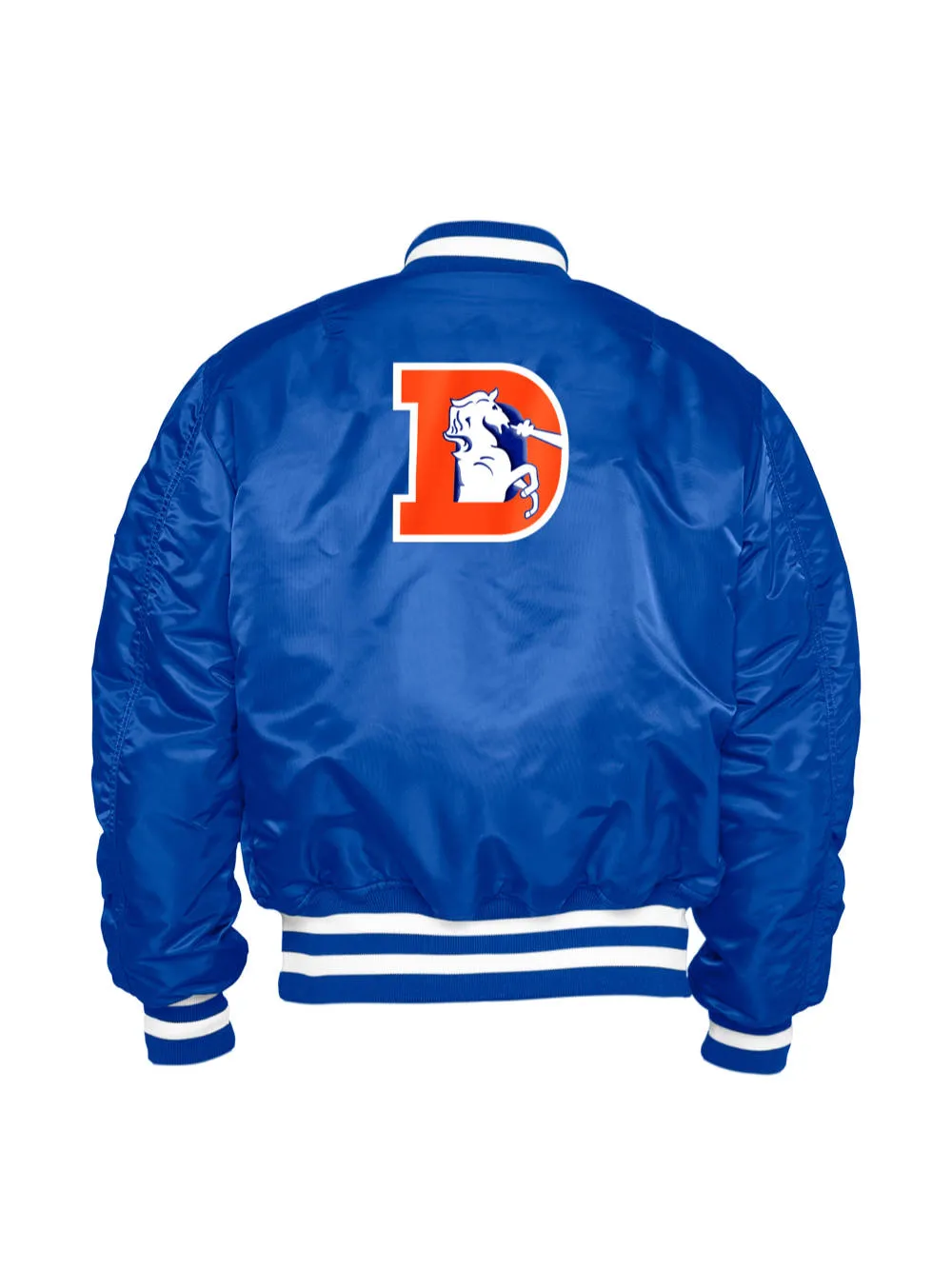 DENVER BRONCOS X ALPHA X NEW ERA MA-1 BOMBER JACKET (HISTORIC LOGO)