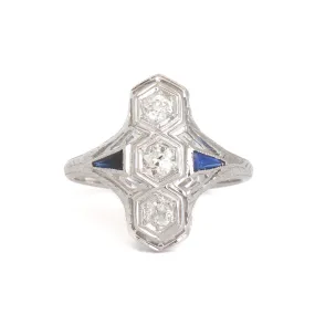 Diamond & Sapphire Dinner Ring