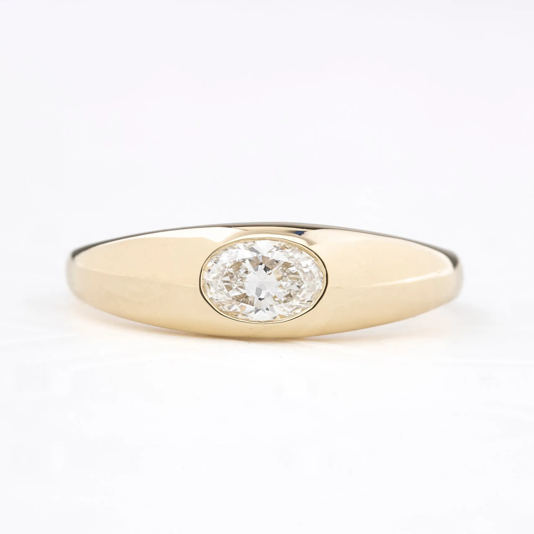 Diamond Dome Ring 14k Yellow Gold