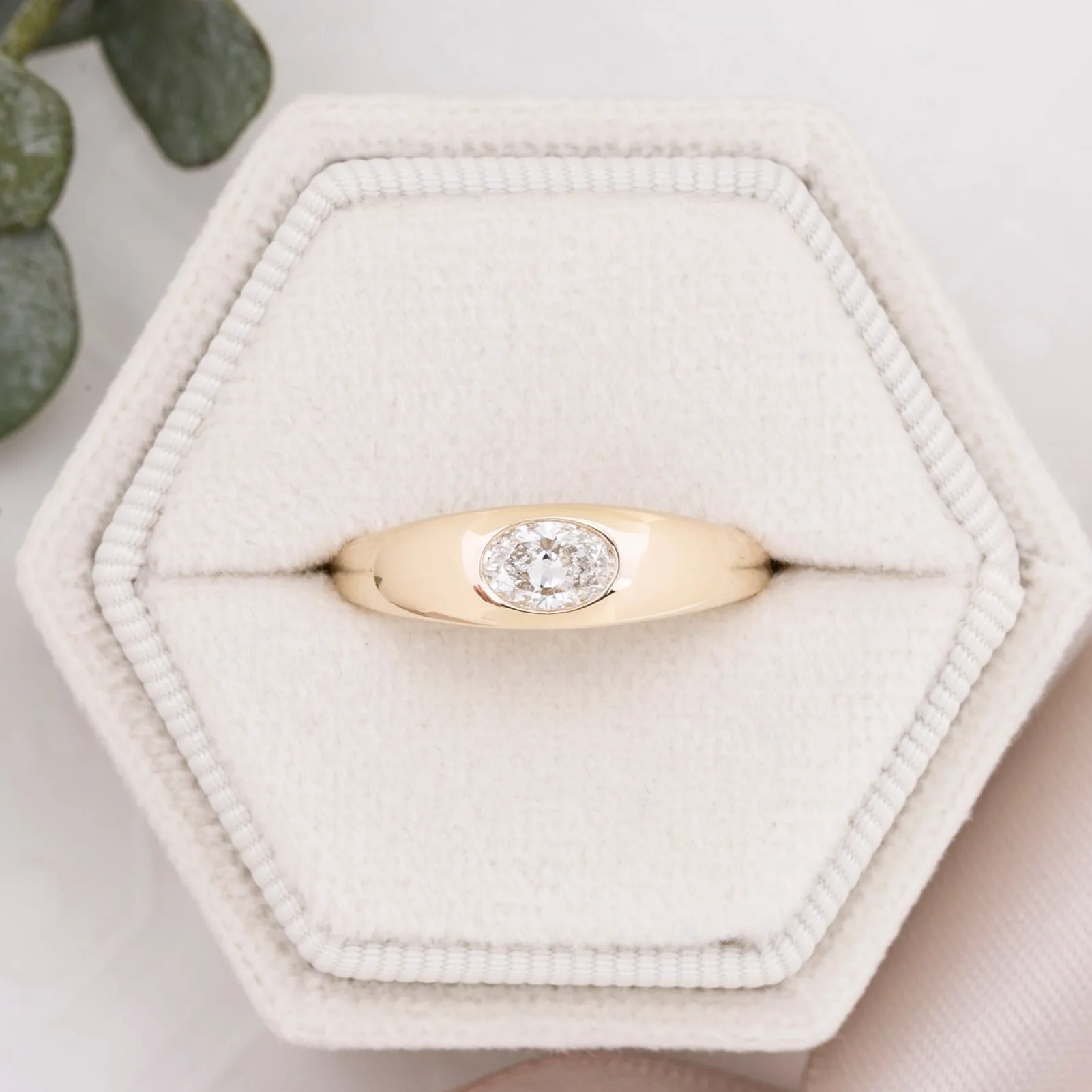 Diamond Dome Ring 14k Yellow Gold