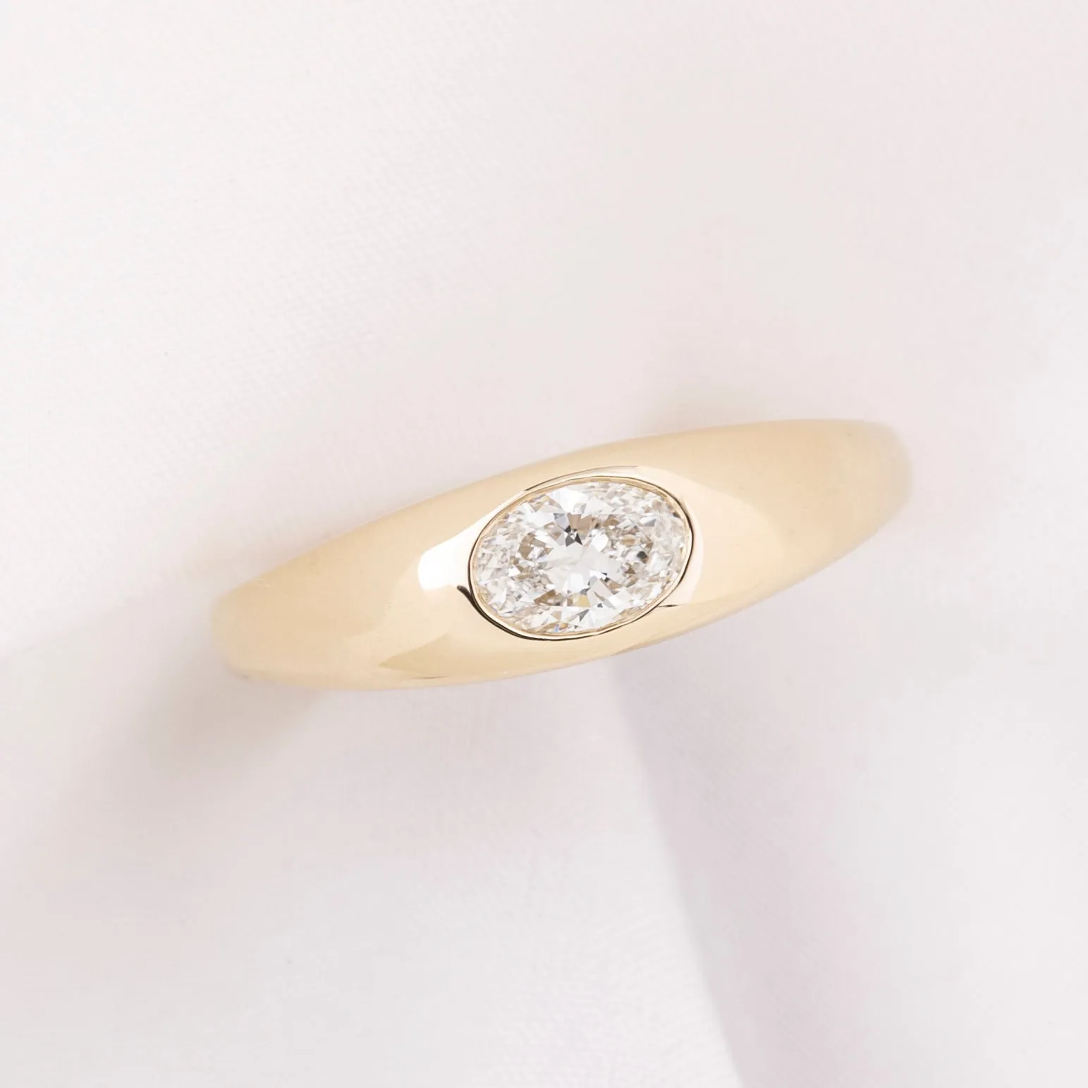 Diamond Dome Ring 14k Yellow Gold