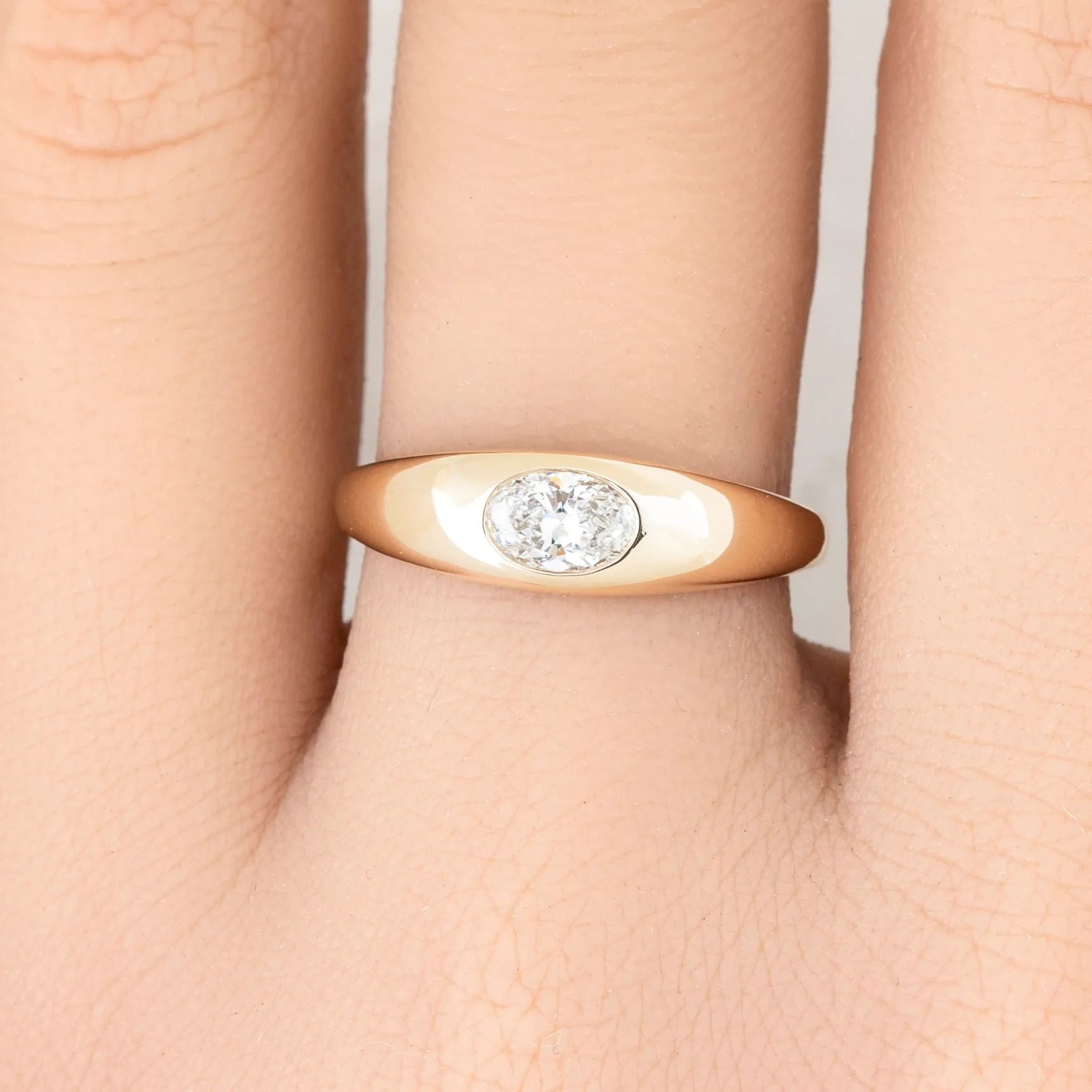 Diamond Dome Ring 14k Yellow Gold