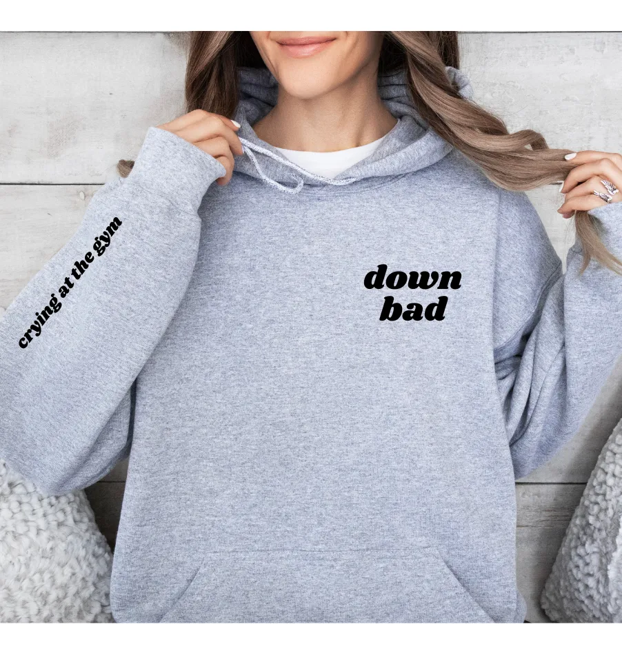 'down bad' UNISEX HOODIE - GREY