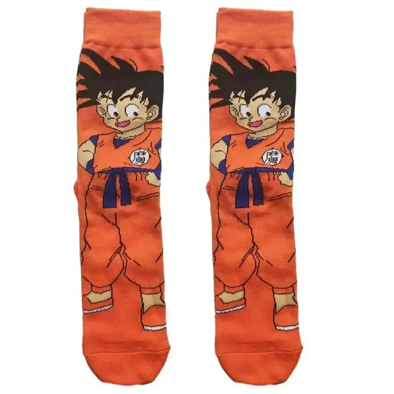 Dragon Ball Z Socks - Mens Cotton Anime Long Socks featuring Piccolo Vegeta Master Roshi and Torankusu Figures