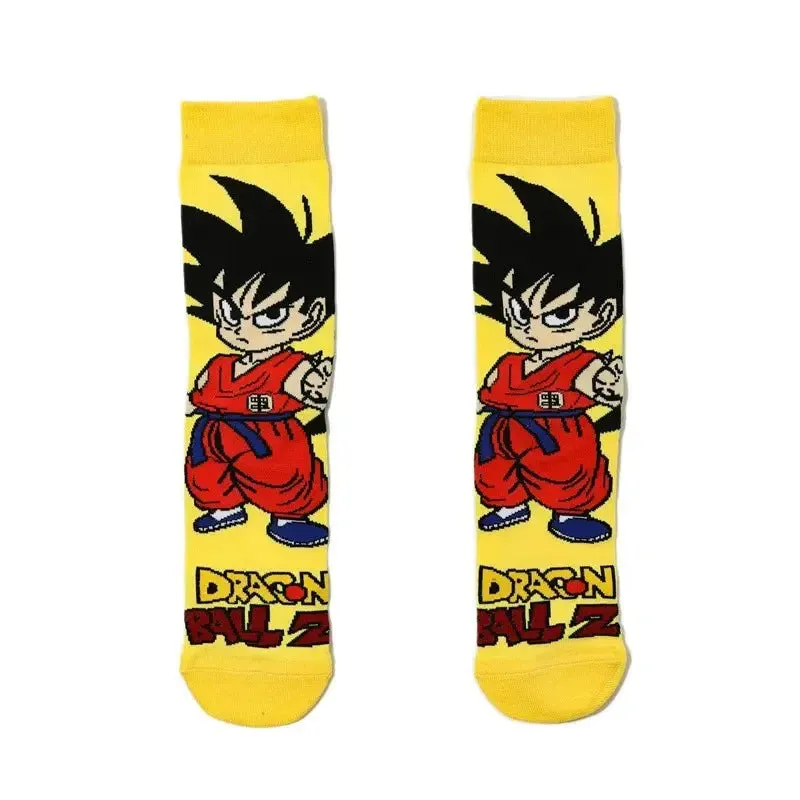 Dragon Ball Z Socks - Mens Cotton Anime Long Socks featuring Piccolo Vegeta Master Roshi and Torankusu Figures