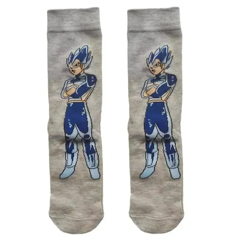 Dragon Ball Z Socks - Mens Cotton Anime Long Socks featuring Piccolo Vegeta Master Roshi and Torankusu Figures