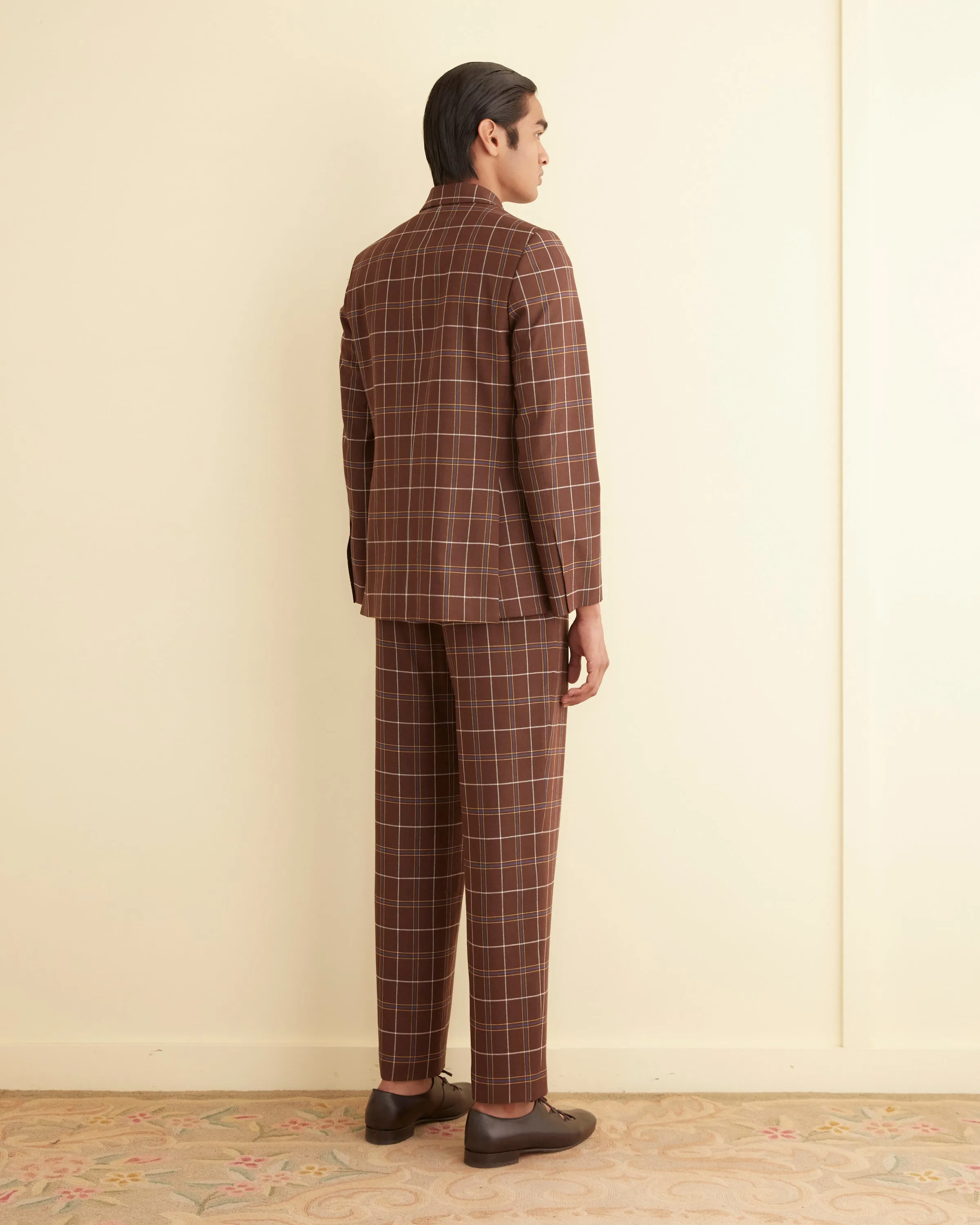 Dunham Plaid Double-Breasted Suit Jacket