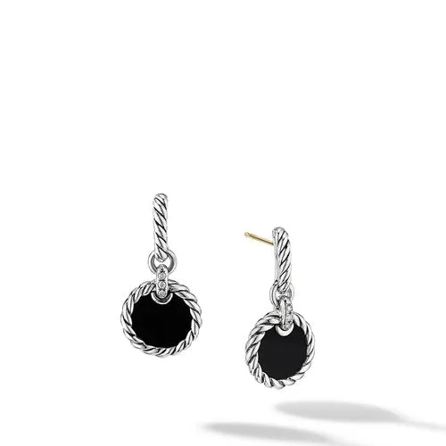 DY Elements Drop Earrings with Black Onyx and Pavé Diamonds