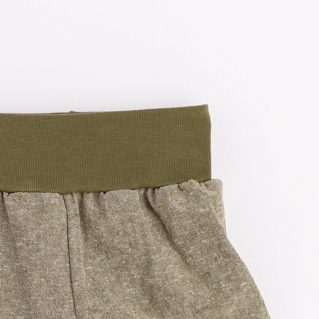 Easy Short in Olive Linen