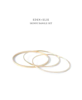 EDEN   ELIE Skinny bangles set of 3