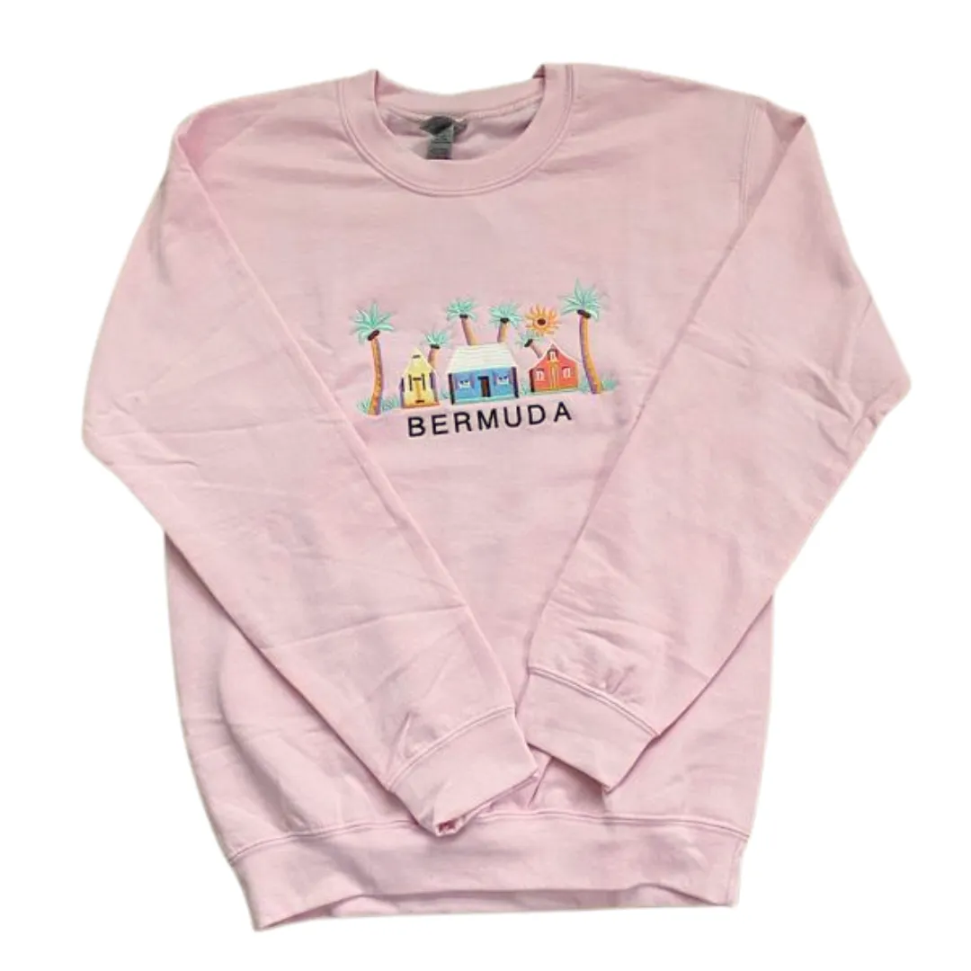 Embroidered Houses Crewneck Sweatshirt