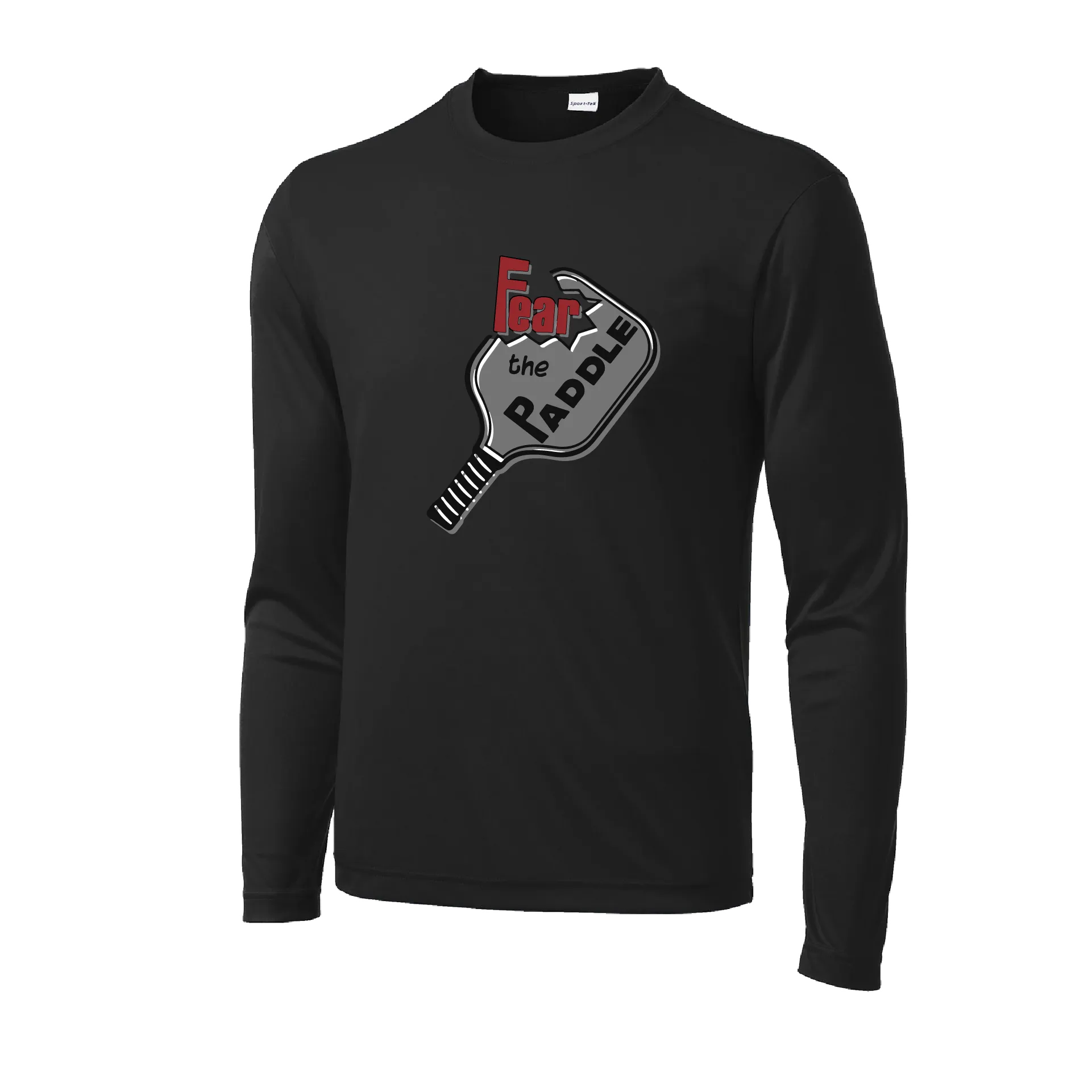 Fear The Paddle | Men's Long Sleeve Pickleball Shirt | 100% Polyester