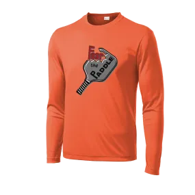 Fear The Paddle | Men's Long Sleeve Pickleball Shirt | 100% Polyester