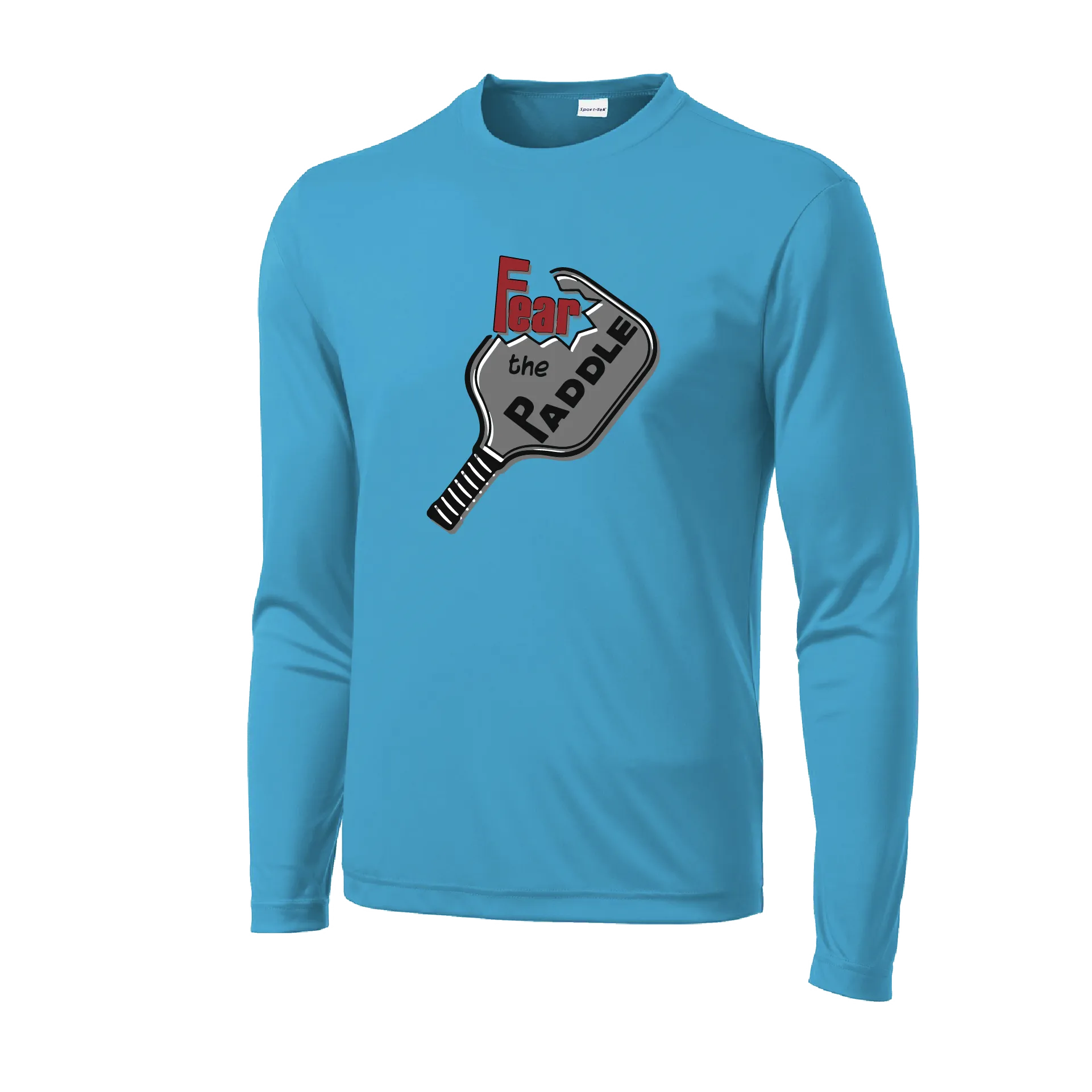 Fear The Paddle | Men's Long Sleeve Pickleball Shirt | 100% Polyester