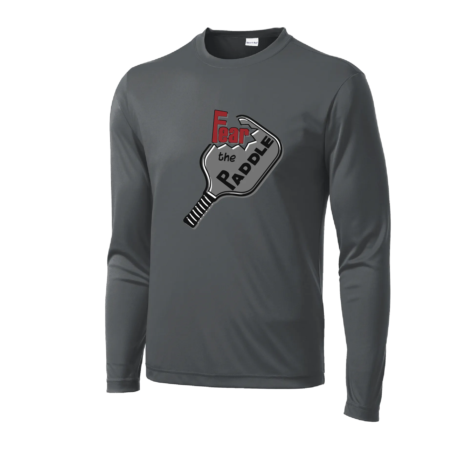 Fear The Paddle | Men's Long Sleeve Pickleball Shirt | 100% Polyester