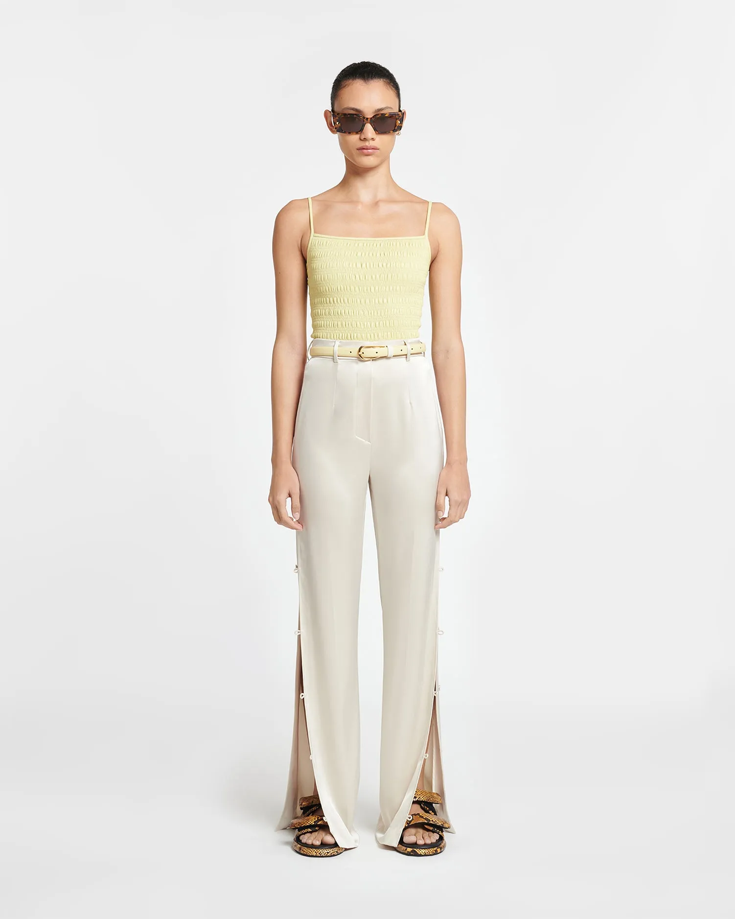 Felina - Slip Satin Pants - Creme