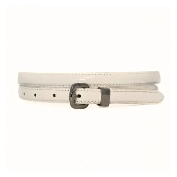 Gift Box | Women's Red & White Skinny Leather Belts Gift Set