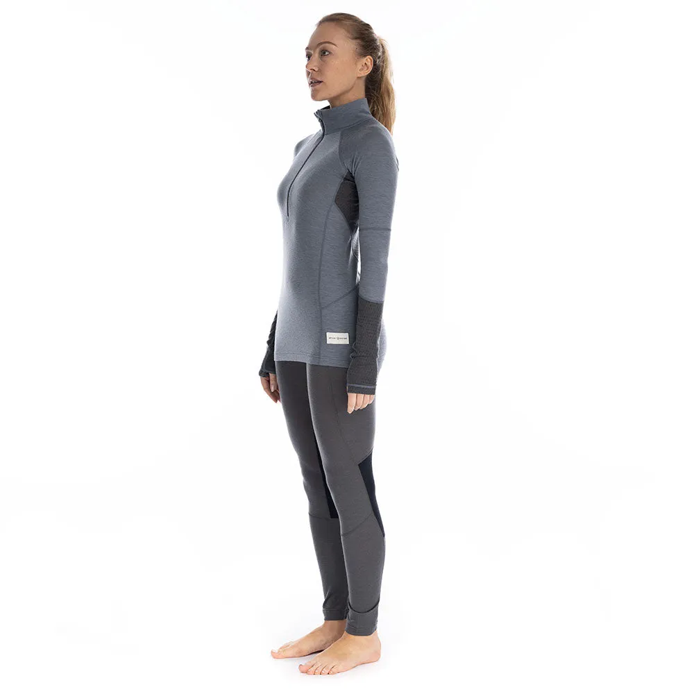 Goldhill 125 Zoned 1/4 Zip Baselayer - Storm Blue/Ash